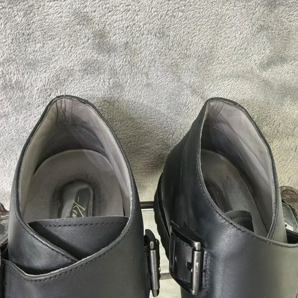 Kenneth Cole Monk Strap Boots Men's size 13 Black Big Wig